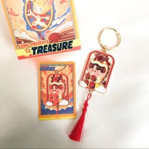 Pop Mart Loong The Treasure Pendant Keychain Bling Bling Loong